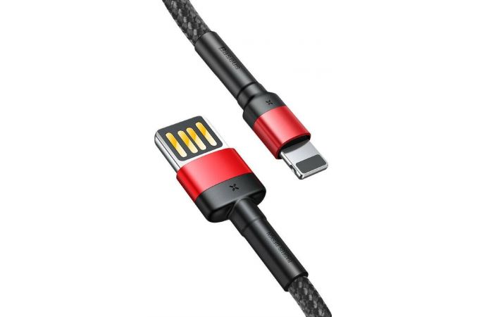 Кабель USB - Lightning BASEUS Cafule, 2А (серый+черный) 3м