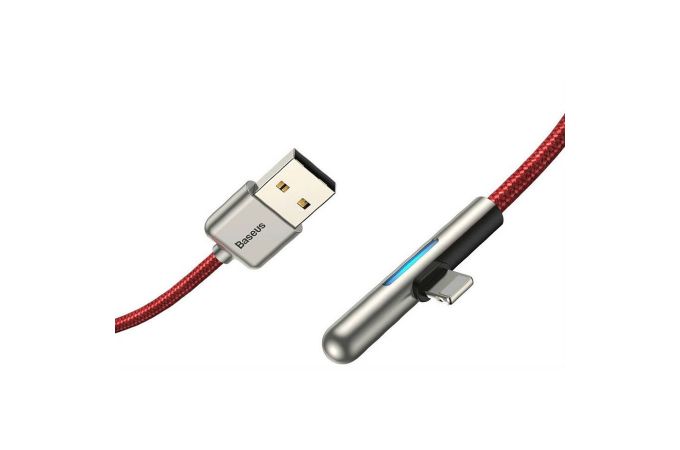 Кабель USB - Lightning BASEUS Iridescent Lamp 2.4А игровой (красный) 1м