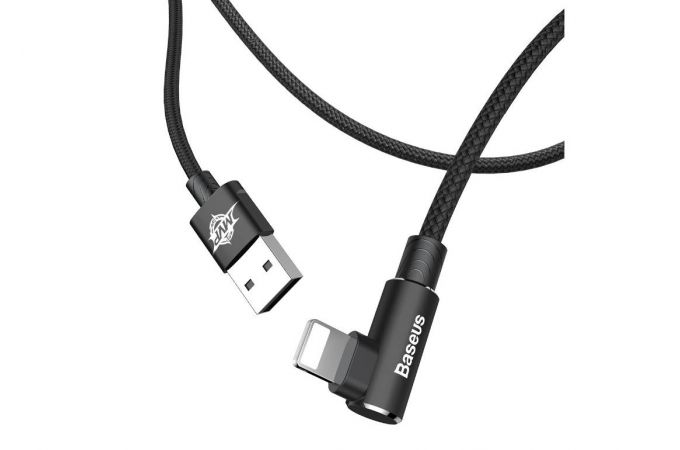 Кабель USB - Lightning BASEUS MVP Elbow Type, 2А угловой (черный) 1м