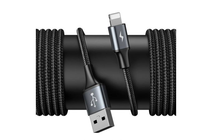 Кабель USB - Lightning + Dual USB BASEUS Special Data Cable for Backseat 3A (черный)