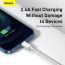 Кабель USB - Lightning BASEUS Superior Series Fast Charging 2.4А (белый) 0.25м