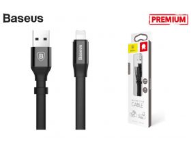 Кабель USB 2 в 1 BASEUS Portable, USB - MicroUSB+Lightning, 2А (черный) 23см