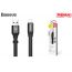 Кабель USB 2 в 1 BASEUS Portable, USB - MicroUSB+Lightning, 2А (черный) 23см