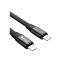 Кабель USB 2 в 1 BASEUS Portable, USB - MicroUSB+Lightning, 2А (черный) 23см