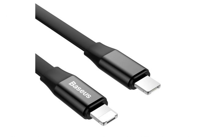 Кабель USB 2 в 1 BASEUS Portable, USB - MicroUSB+Lightning, 2А (черный) 23см