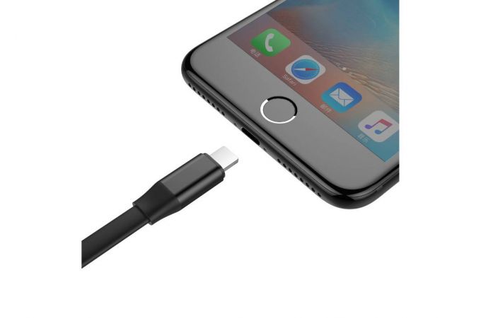 Кабель USB 2 в 1 BASEUS Portable, USB - MicroUSB+Lightning, 2А (черный) 23см