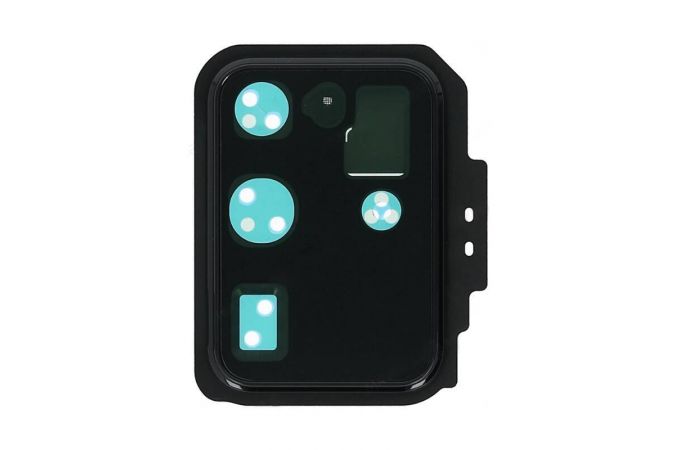 Стекло камеры для Samsung G988B Galaxy S20 Ultra - рамка (черный)