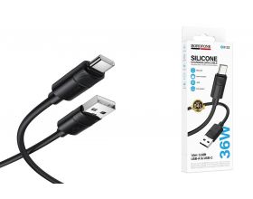 Кабель USB - USB Type-C BOROFONE BX123 (черный) 1м силиконовый