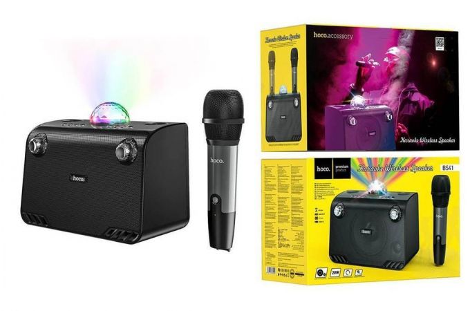 Караоке система HOCO BS41 Warm sound sports wireless speaker цвет черный