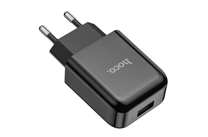 Сетевое зарядное устройство USB + кабель MicroUSB HOCO N2 Vigor 2400mAh (черный)