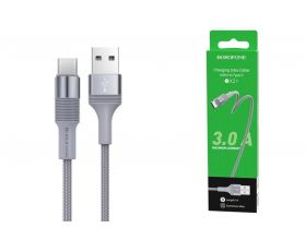Кабель USB - USB Type-C BOROFONE BX21, 3A (серый) 1м (в оплетке)