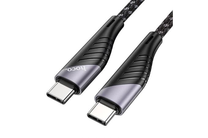 Кабель USB Type-C - USB Type-C HOCO U95, PD60W 3A (черный) 1,5м (в оплетке)