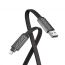 Кабель USB 4 в 1 HOCO DU11 магнитный Lightning/Type-C/USB (серый) 1м