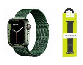 Ремешок для Apple Watch HOCO WA03 Simple серия beauty ремешок из миланской стали (42/44/45/49 мм) зеленый (7 поколение)