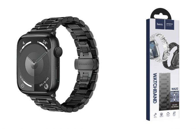 Ремешок для Apple Watch HOCO WA32 Grand series five-bead steel strap (42/44/45/49 мм) черный