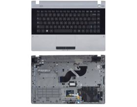 Клавиатура для ноутбука Samsung RV420 серая топ-панель