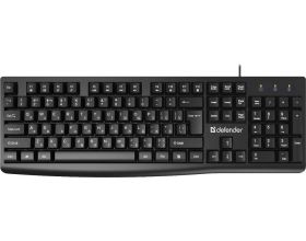 Клавиатура проводная Defender Navigator HB-138 RU черный 104 клавиши / кабель 1,8м