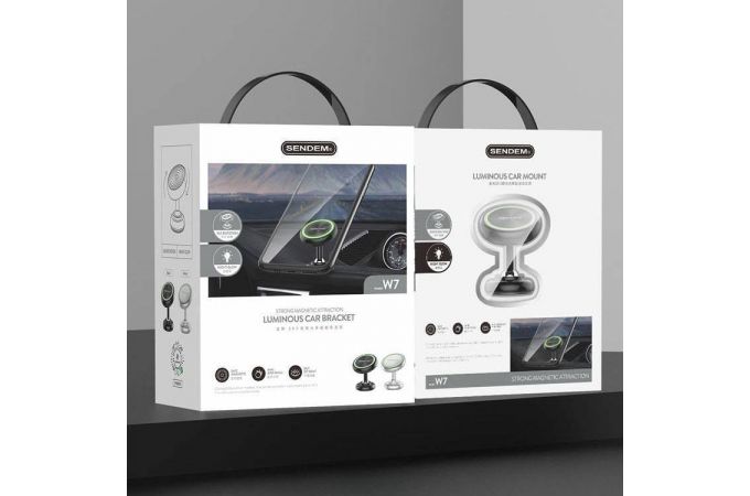 Держатель автомобильный для телефона SENDEM W7 Черный (магнитный)