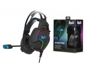 Наушники мониторные проводные Smartbuy RUSH AMBITION SBHG-6100 RGB, метал.оголовье, 50мм динамики (черно-синий)