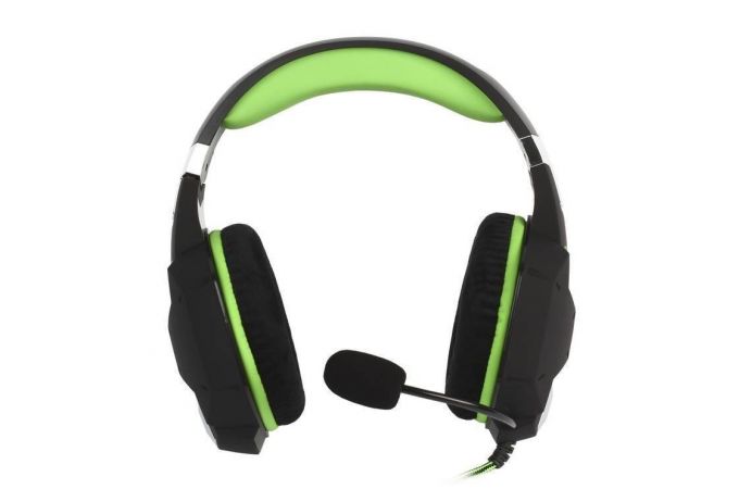 Наушники мониторные проводные Smartbuy RUSH VIPER SBHG-2100 динамики 50мм, велюр. амбушюры(черно-зеленый)