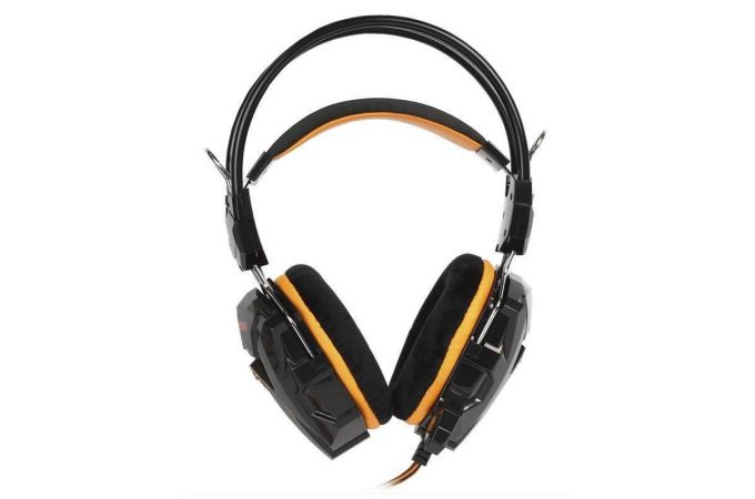 Наушники мониторные проводные Smartbuy RUSH SNAKE SBHG-1100 динамики 40мм, велюровые амбушюры (черно-оранжевый)