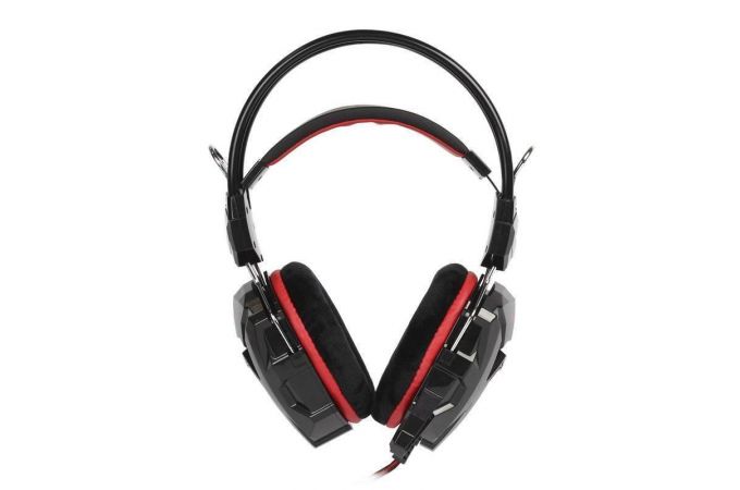 Наушники мониторные проводные Smartbuy RUSH SNAKE SBHG-1300 динамики 40мм, велюровые амбушюры (черно-красный)