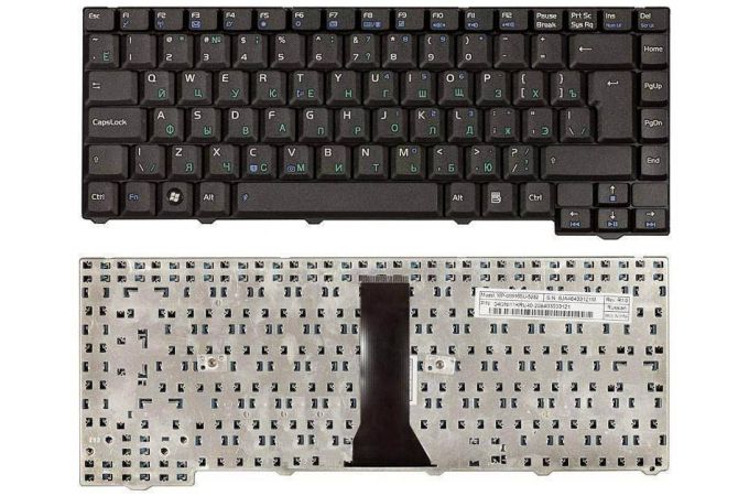 Клавиатура для ноутбука Asus F2, F3, Z53, 24 pin черная