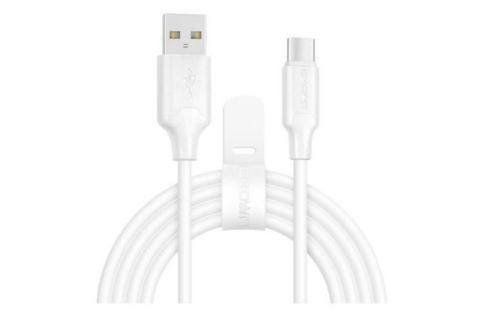 Кабель USB - Lightning Crown (3016L) Apple 8-pin 2A (белый) 1м