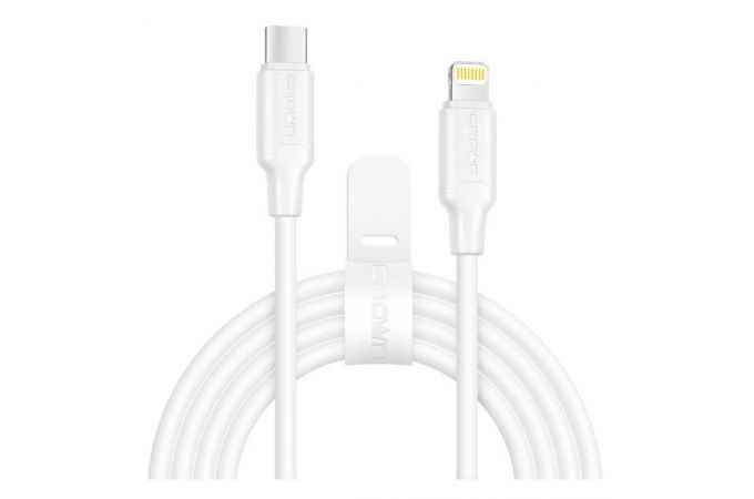 Кабель USB Type-C - Lightning Crown (3060CL) USB-C - 8-pin 2A (белый) 1м