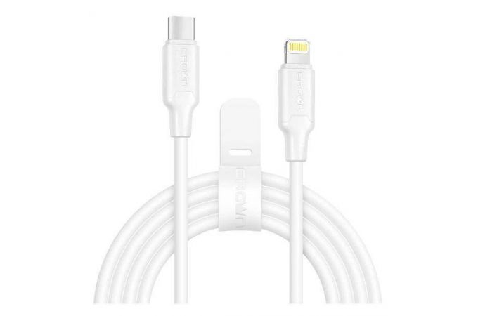 Кабель USB Type-C - Lightning Crown (3060CL) USB-C - 8-pin 2A (белый) 1м