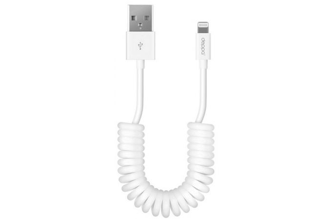 Кабель USB - Lightning Deppa (72120) Apple 8-pin витой (белый) 1.5м