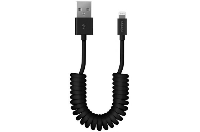Кабель USB - Lightning Deppa (72121) Apple 8-pin витой (черный) 1.5м