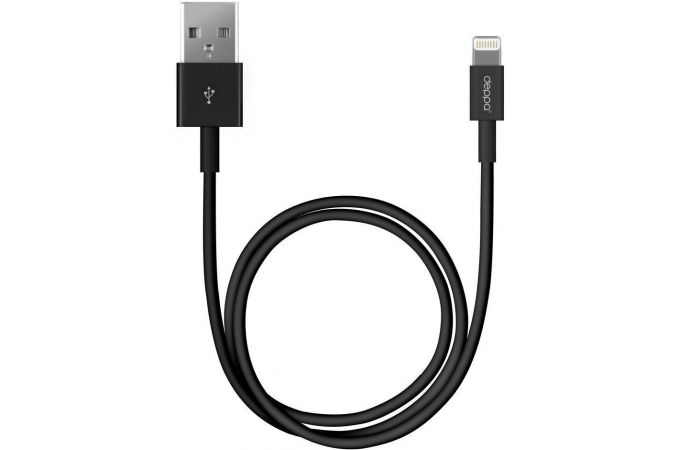 Кабель USB - Lightning Deppa (72224) Apple 8-pin (черный) 2м