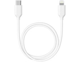 Кабель USB Type-C - Lightning Deppa (72231) USB-C - Apple 8-pin MFI 60W (белый) 1,2м
