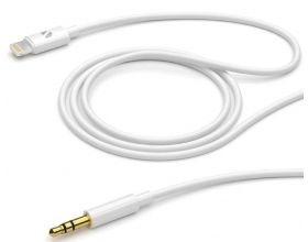 Кабель аудио Deppa Lightning MFI (72232) 3.5мм (белый) 1.2м