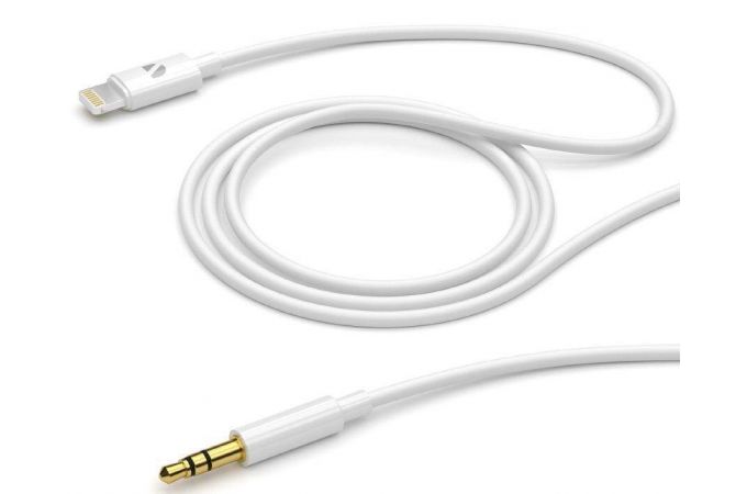 Кабель аудио Deppa Lightning MFI (72232) 3.5мм (белый) 1.2м