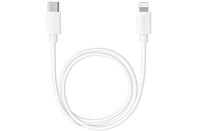 Кабель USB Type-C - Lightning Deppa (72236) USB-C - Apple 8-pin (белый) 1,2м