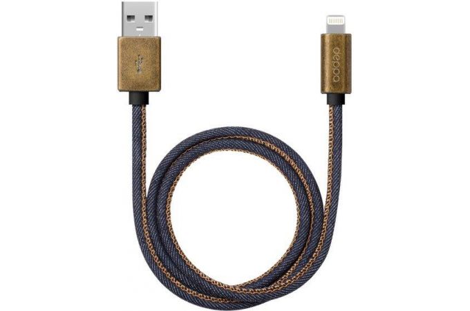 Кабель USB - Lightning Deppa (72275) Apple 8-pin MFI (синий джинса) 1.2м