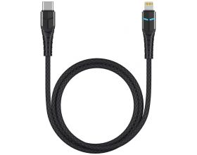 Кабель USB Type-C - Lightning Deppa (72297) USB-C - 8-pin PD (черный) 1.2м