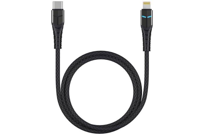 Кабель USB Type-C - Lightning Deppa (72297) USB-C - 8-pin PD (черный) 1.2м