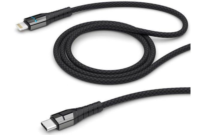Кабель USB Type-C - Lightning Deppa (72297) USB-C - 8-pin PD (черный) 1.2м