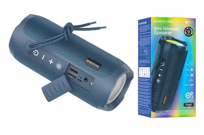 Портативная беспроводная колонка BOROFONE BR21 Sports BT (синий)