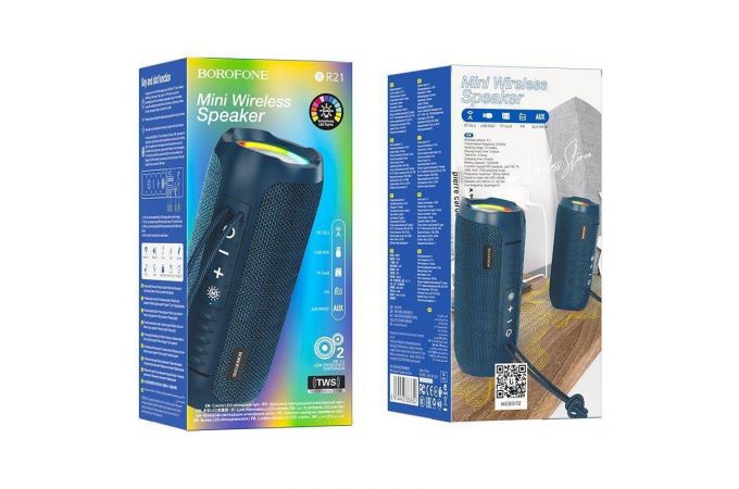 Портативная беспроводная колонка BOROFONE BR21 Sports BT (синий)