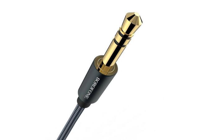 Кабель аудио AUX BOROFONE BL3 AUX 3.5 1 метр серый