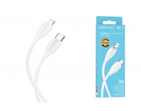 Кабель USB Type-C - Lightning BOROFONE BX19 PD (белый) 3м