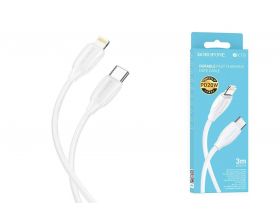 Кабель USB Type-C - Lightning BOROFONE BX19 PD (белый) 3м