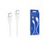 Кабель USB Type-C - USB Type-C BOROFONE BX19, PD60W (белый) 1м