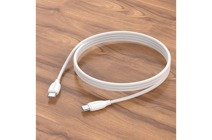 Кабель USB Type-C - USB Type-C BOROFONE BX19, PD60W (белый) 1м