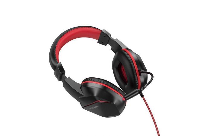 Наушники мониторные проводные с микрофоном BOROFONE BO104 Phantom gaming headphones красный