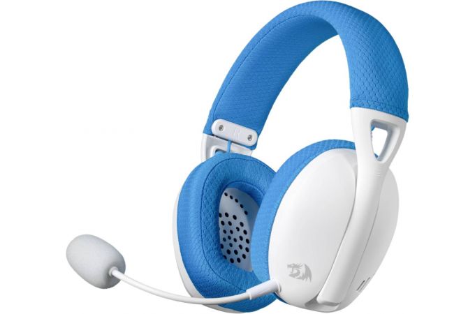 Гарнитура игровая беспроводная Redragon Ire Pro белый+синий BT,2.4G /проводной, звук 7.1